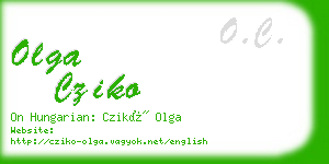 olga cziko business card